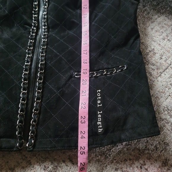 Pamela McCoy Black Genuine‎ Suede Leather Business Casual Blazer Jacket Size 6 - Picture 13 of 14